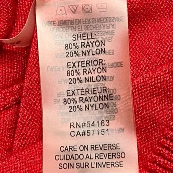 Calvin Klein Women's Sweater Vest Medium Red Tight Knit Rayon Career Top GUC - Picture 3 of 6